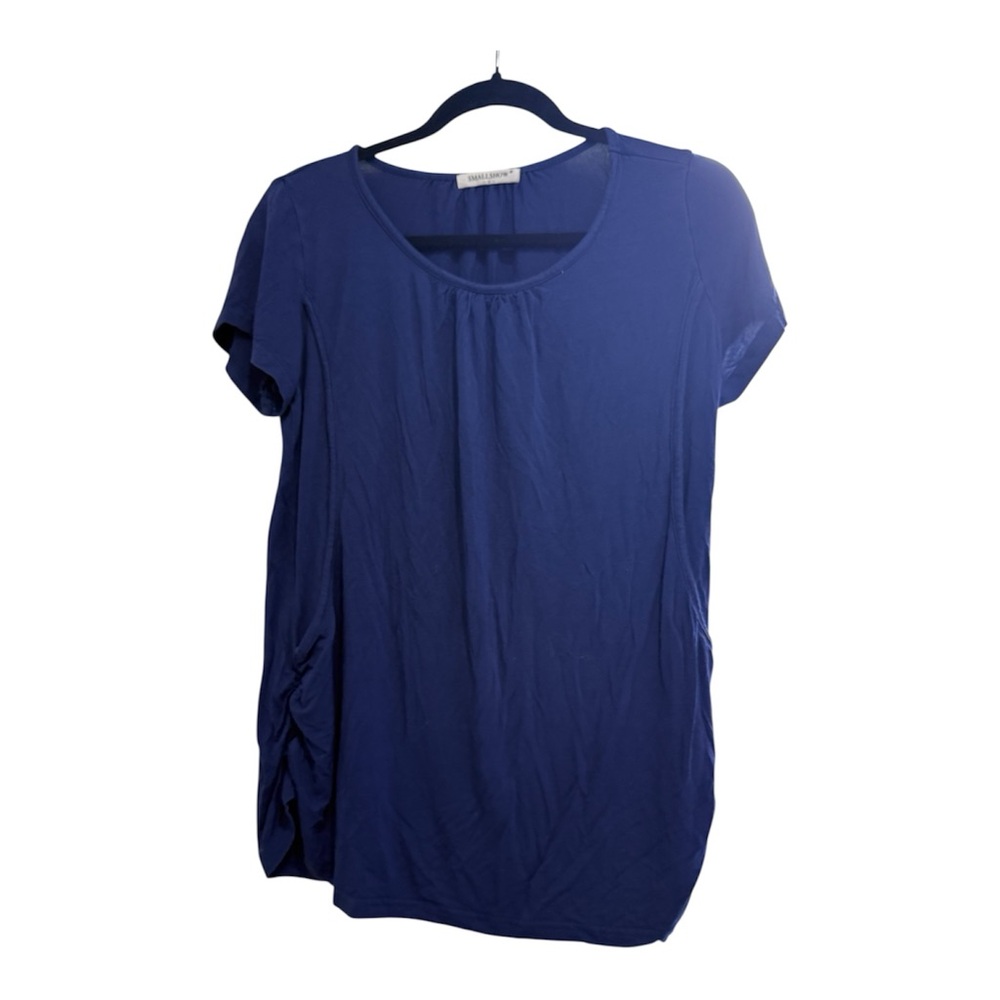 Smallshow Maternity & Nursing Short Sleeve Breastfeeding Top in Blue